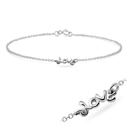 Cute Love Word Silver Bracelet BRS-11